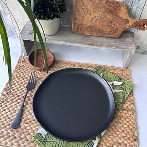 🌴Hearth & Hand Matte Stoneware Black Dinner Plate - Set of Two